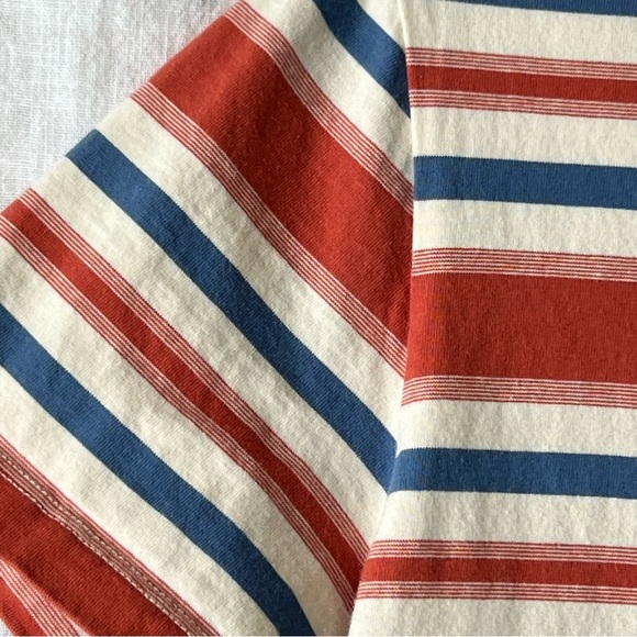 Women's L.L. Bean Signature Soft Striped T-Shirt V-Neck Top Size Large - Picture 6 of 7